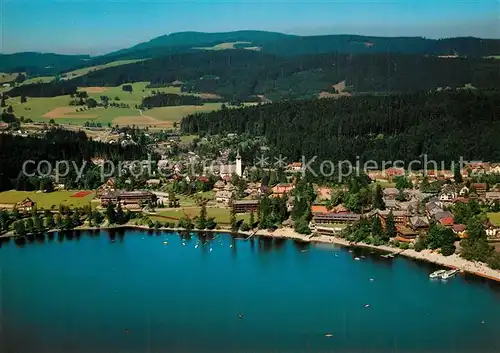 AK / Ansichtskarte Titisee Fliegeraufnahme Seepartie Titisee