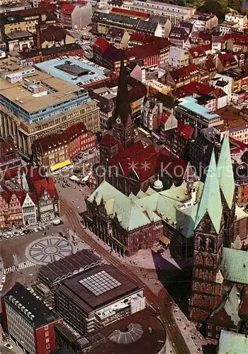 AK / Ansichtskarte Bremen Fliegeraufnahme Marktplatz Bremen