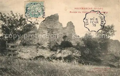 AK / Ansichtskarte Neuf Marche Ruines du Chateau Fort Xe siecle Neuf Marche
