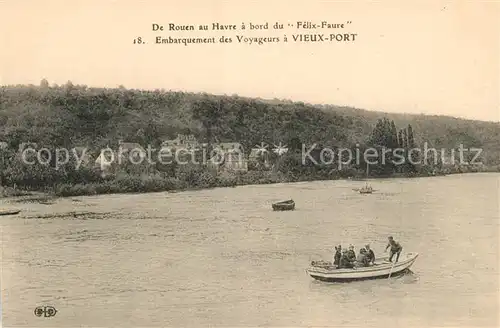 AK / Ansichtskarte Vieux Port A bord du Felix Faure de Rouen au Havre Vieux Port