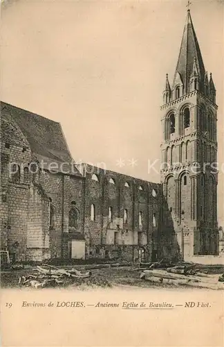 AK / Ansichtskarte Loches_Indre_et_Loire Ancienne Eglise de Beaulieu Loches_Indre_et_Loire