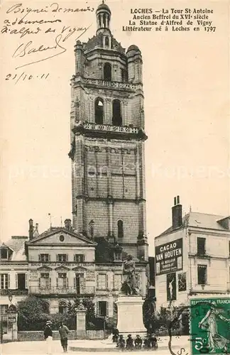 AK / Ansichtskarte Loches_Indre_et_Loire Tour Saint Antoine Statue Monument Loches_Indre_et_Loire