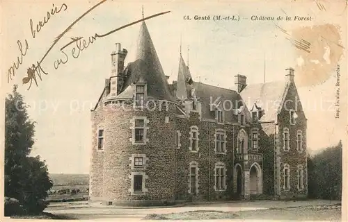 AK / Ansichtskarte Geste Chateau de la Forest Schloss Geste