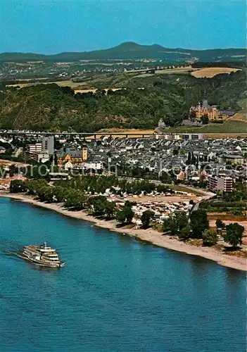 AK / Ansichtskarte Bad_Hoenningen Fliegeraufnahme mit Schloss Arenfels Bad_Hoenningen