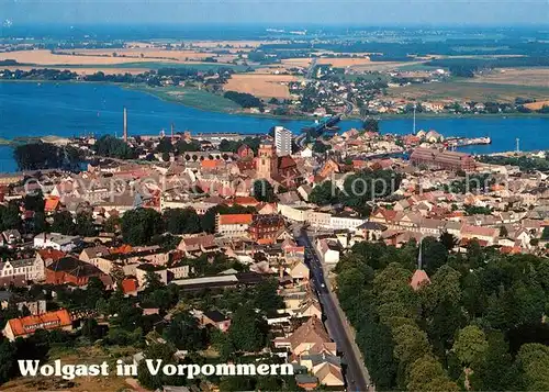 AK / Ansichtskarte Wolgast_Mecklenburg Vorpommern Fliegeraufnahme mit Insel Usedom Wolgast