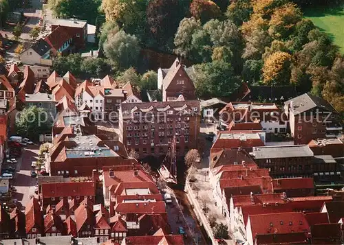 AK / Ansichtskarte Buxtehude Hotel Zur Muehle Fliegeraufnahme Buxtehude