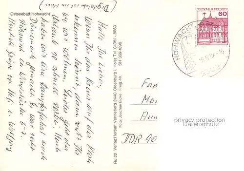 AK / Ansichtskarte Hohwacht_Ostseebad Fliegeraufnahme Hohwacht_Ostseebad