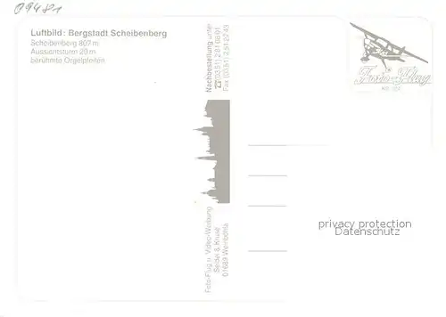AK / Ansichtskarte Scheibenberg Fliegeraufnahme mit Aussichtsturm Scheibenberg