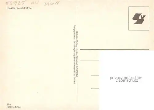 AK / Ansichtskarte Eifel_Region Kloster Steinfeld Fliegeraufnahme Eifel Region