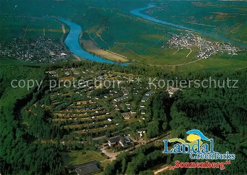 AK / Ansichtskarte Leiwen_Mosel Ferienpark Moselschleife Fliegeraufnahme mit Leiwen und Trittenheim Leiwen Mosel