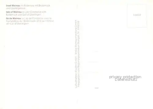 AK / Ansichtskarte Insel_Mainau Fliegeraufnahme Insel Mainau