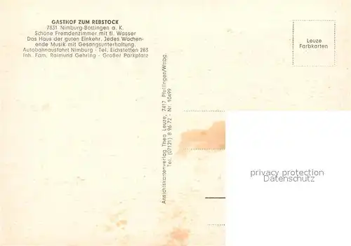 AK / Ansichtskarte Bottingen Gasthof zum Rebstock  Bottingen