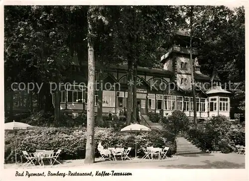 AK / Ansichtskarte Bad_Pyrmont Bamberg Restaurant Kaffee Terrassen Bad_Pyrmont