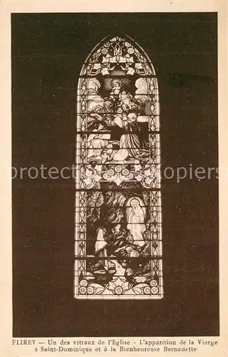 AK / Ansichtskarte Flirey Un des vitraux de l eglise Apparition de la Vierge Kirchenfenster Flirey