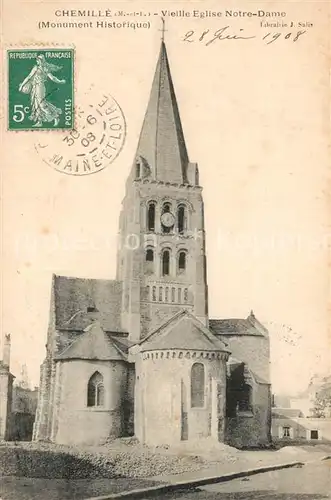 AK / Ansichtskarte Chemille Melay Vieille Eglise Notre Dame Monument historique Chemille Melay