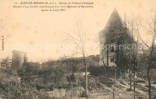 AK / Ansichtskarte Aubigne Briand Ruines du Chateau d Aubigne 