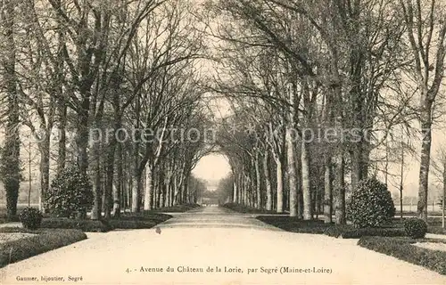 AK / Ansichtskarte Segre Avenue du Chateau de la Lorie Segre