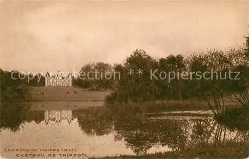 AK / Ansichtskarte Vihiers Chateau de Thirpoyl Etang Vihiers