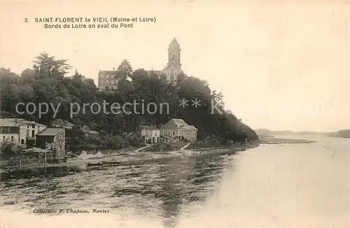 AK / Ansichtskarte Saint Florent le Vieil Bords de la Loire en aval du pont Eglise Saint Florent le Vieil
