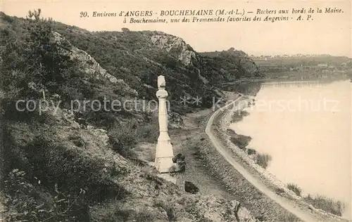 AK / Ansichtskarte Bouchemaine Rochers aux bords de la Maine Promenade Monument Bouchemaine