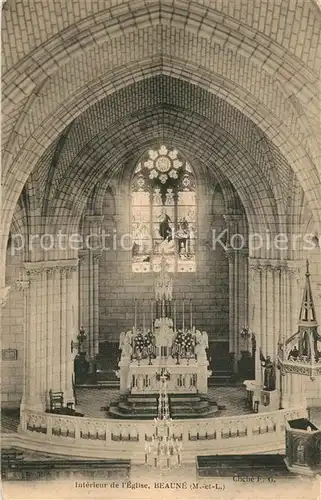 AK / Ansichtskarte Baune Interieur de l eglise Baune
