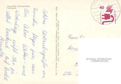 AK / Ansichtskarte Heiligenhafen_Ostseebad Ferienpark Fliegeraufnahme Heiligenhafen_Ostseebad