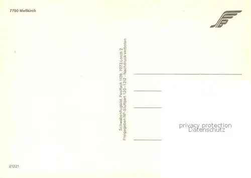 AK / Ansichtskarte Messkirch Fliegeraufnahme Messkirch