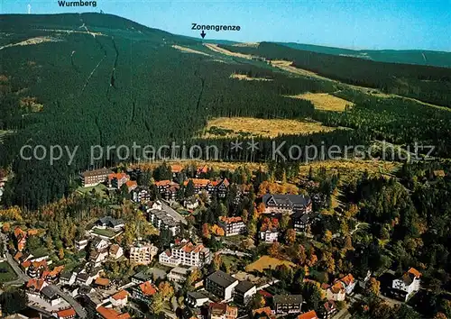 AK / Ansichtskarte Braunlage Fliegeraufnahme mit Wurmberg Braunlage