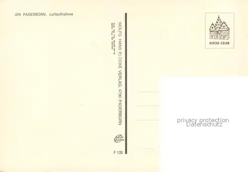 AK / Ansichtskarte Paderborn Fliegeraufnahme Paderborn