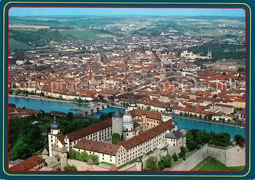 AK / Ansichtskarte Wuerzburg Fliegeraufnahme mit Schloss Wuerzburg