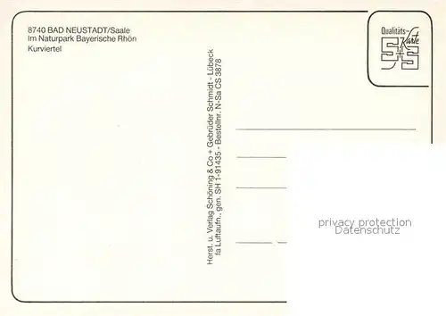 AK / Ansichtskarte Bad_Neustadt Kurviertel Fliegeraufnahme Bad_Neustadt