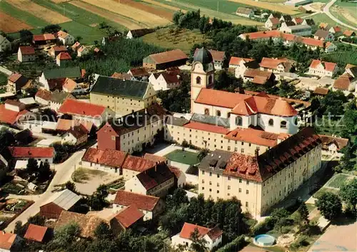 AK / Ansichtskarte Rohr_Niederbayern Benediktiner Abtei mit Asamkirche Real Gymnasium und Schuelerheim Fliegeraufnahme Rohr Niederbayern