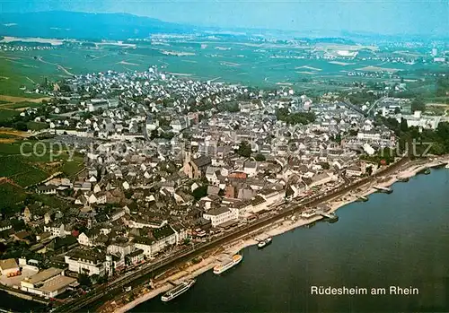 AK / Ansichtskarte Ruedesheim_Rhein Fliegeraufnahme Ruedesheim Rhein