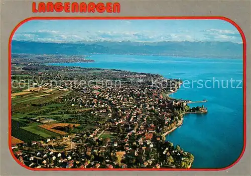 AK / Ansichtskarte Langenargen_Bodensee Fliegeraufnahme Langenargen Bodensee