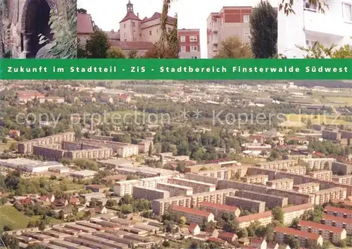 AK / Ansichtskarte Finsterwalde Teilansichten Fliegeraufnahme Finsterwalde