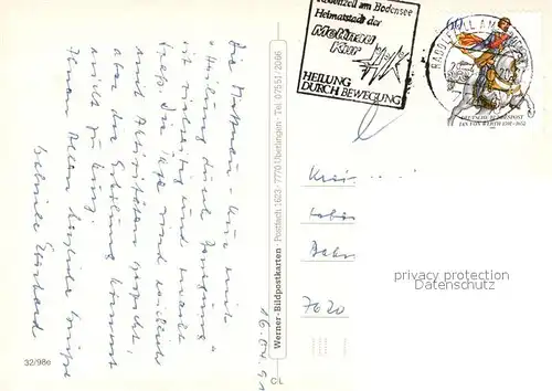 AK / Ansichtskarte Radolfzell_Bodensee Fliegeraufnahme mit Halbinsel Mettnau Radolfzell Bodensee