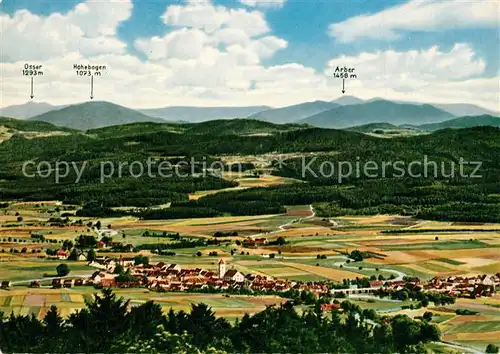 AK / Ansichtskarte Roetz_Oberpfalz Blick vom Schwarzwihrberg mit Osser Hohebogen und Arber Roetz Oberpfalz