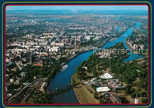 AK / Ansichtskarte Magdeburg_Elbe Fliegeraufnahme 