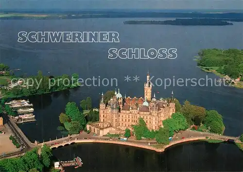 AK / Ansichtskarte Schwerin_Mecklenburg Schweriner Schloss Fliegeraufnahme Schwerin_Mecklenburg