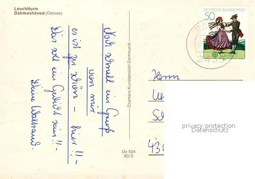 AK / Ansichtskarte Dahmeshoeved_Holstein Fliegeraufnahme Leuchtturm Dahmeshoeved_Holstein