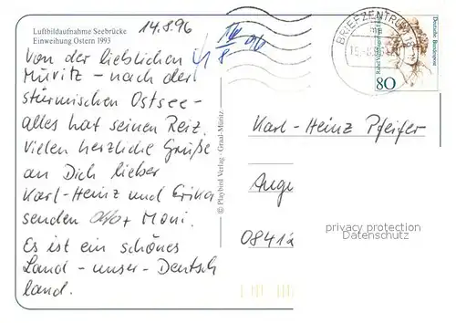 AK / Ansichtskarte Graal Mueritz_Ostseebad Fliegeraufnahme mit Seebruecke Graal Mueritz_Ostseebad