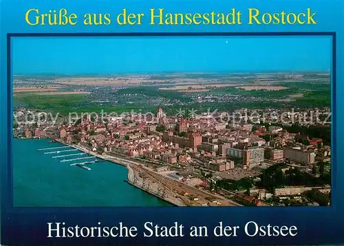 AK / Ansichtskarte Rostock_Mecklenburg Vorpommern Fliegeraufnahme Rostock
