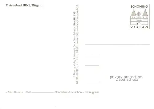 AK / Ansichtskarte Binz_Ruegen Fliegeraufnahme Binz_Ruegen