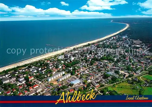 AK / Ansichtskarte Ahlbeck_Ostseebad Fliegeraufnahme Ahlbeck_Ostseebad