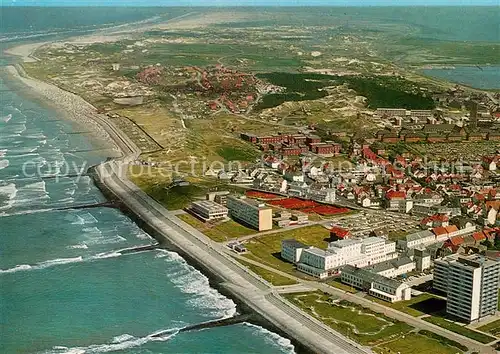 AK / Ansichtskarte Norderney_Nordseebad Nordstrand mit Kaiserstrasse Fliegeraufnahme Norderney_Nordseebad