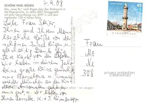 AK / Ansichtskarte Ruegen Ruegenbruecke Fliegeraufnahme Ruegen