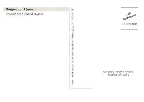 AK / Ansichtskarte Bergen_Ruegen Fliegeraufnahme Bergen Ruegen