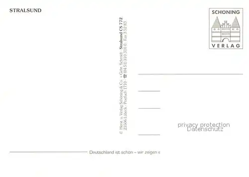 AK / Ansichtskarte Stralsund_Mecklenburg_Vorpommern Fliegeraufnahme Stralsund_Mecklenburg