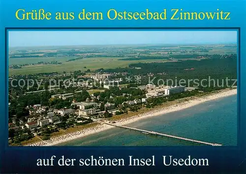 AK / Ansichtskarte Zinnowitz_Ostseebad Fliegeraufnahme Zinnowitz_Ostseebad