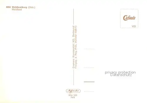 AK / Ansichtskarte Waldkraiburg Waldbad Fliegeraufnahme Waldkraiburg